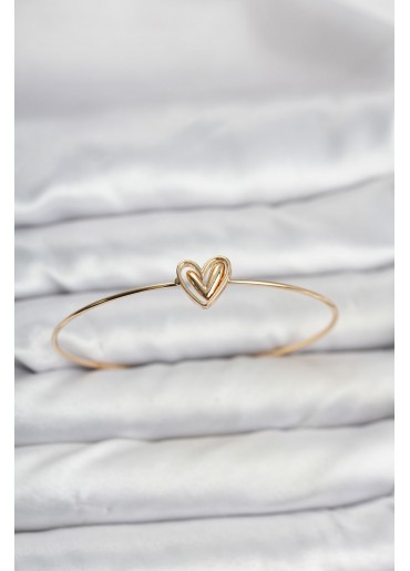 Erb Kalp Model Gold Renk Bileklik