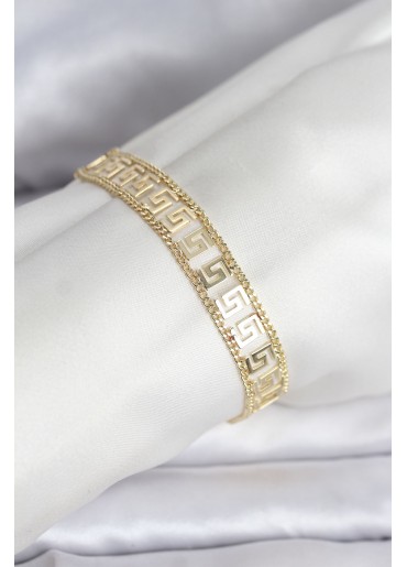 Erb 316L Çelik Gold Renk Labirent Model Kadın Bileklik