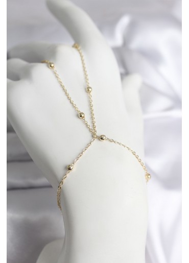 Erb 316L Çelik Gold Renk Topçuk Zincir Model Kadın Şahmeran