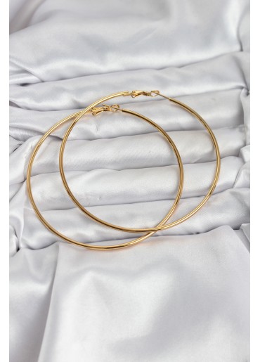 Erb 316L Çelik Gold Renk 75 Mm Halka Küpe