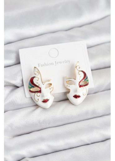 Erb Pirinç Maske Model Kadın Küpe