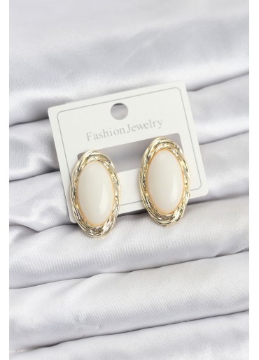 Erb Beyaz Badem Model Vintage Kadın Küpe