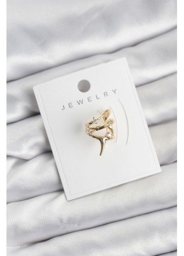 Erb Gold Renk Pirinç Diken Model Kıkırdak Earcuff Küpe