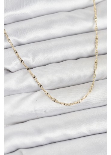 Erb CM 14K Gold Renk Pirinç Gemi Zinciri Model Kadın Kolye