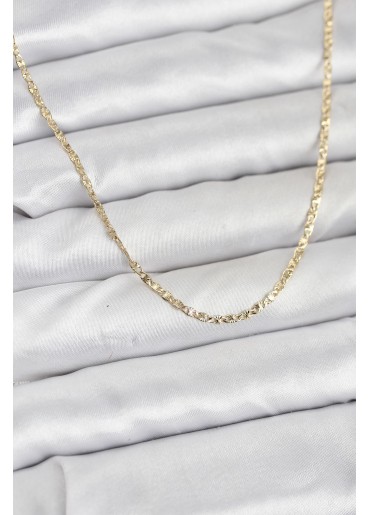 Erb CM 14K Gold Renk Pirinç Lazer Model 60 Cm Kadın Kolye