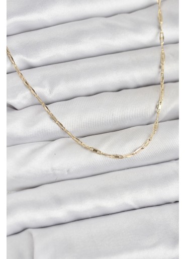 Erb CM 14K Gold Renk Pirinç Ataç Zincir 60 Cm Kadın Kolye