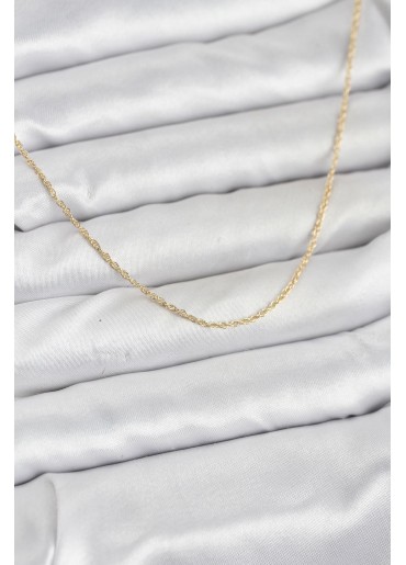 Erb CM 14K Gold Renk Burgu Model 60 Cm Kadın Kolye