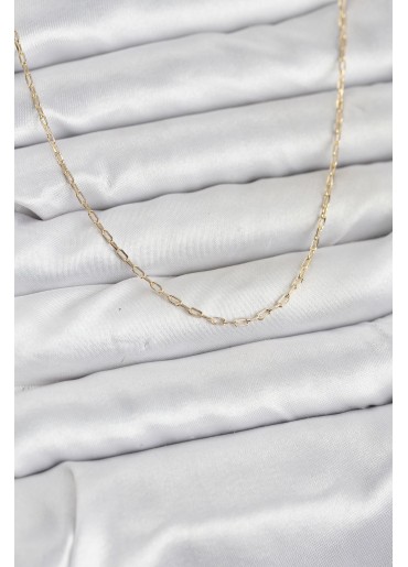 Erb CM 14K Gold Renk Ataç Zincir Model 60 Cm Kadın Kolye