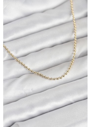 Erb CM 14K Gold Renk Top Zincirli Model 60 Cm Kadın Kolye