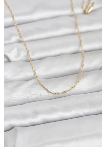 Erb CM 14K Gold Renk Burgu Model 60 Cm Kadın Kolye