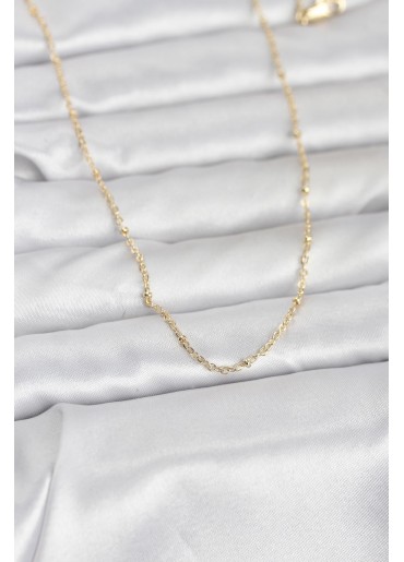 Erb CM 14K Gold Renk Burgu Model 60 Cm Kadın Kolye