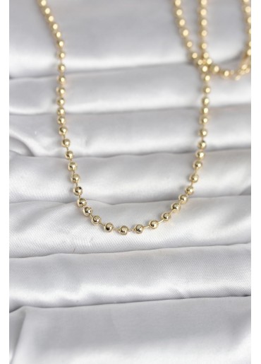 Erb CM 14K Gold Renk Top Zincirli Model 60 Cm Kadın Kolye