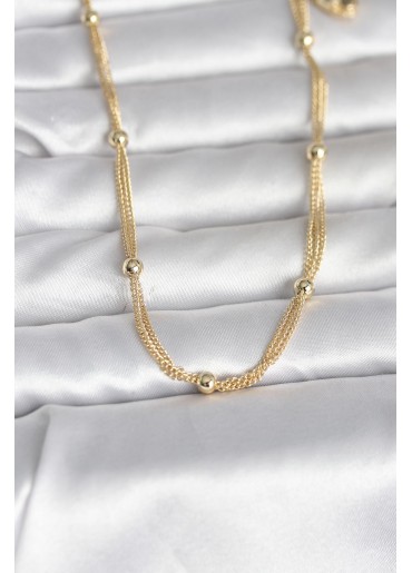 Erb CM 14K Gold Renk Topçuk Model 60 Cm Kadın Kolye