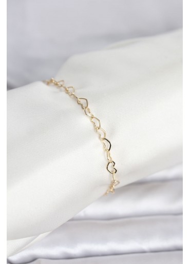 Erb CM 14K Gold Renk Kalpli Zincir Model Kadın Bileklik