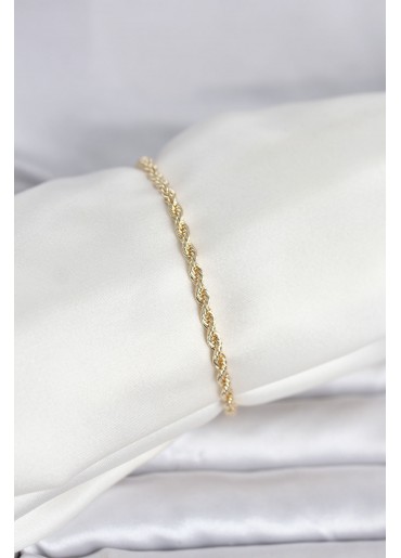 Erb CM 14K Gold Renk Burgu Model Kadın Bileklik