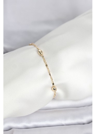 Erb CM 14K Gold Renk Damla Topçuk Model Kadın Bileklik