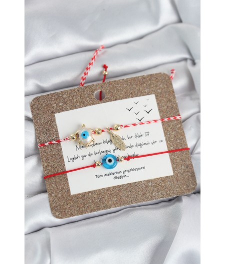 Erb Marteniçka Bileklik 2'li Caretta Caretta Ve Nazarlı Model