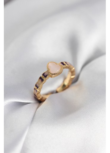 Erb Gold Renk Mineli Su Kabağı Model Kadın Yüzük