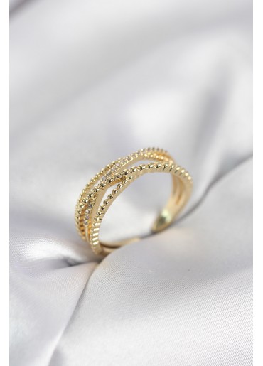 Erb Gold Renk Sarmal Model Kadın Yüzük