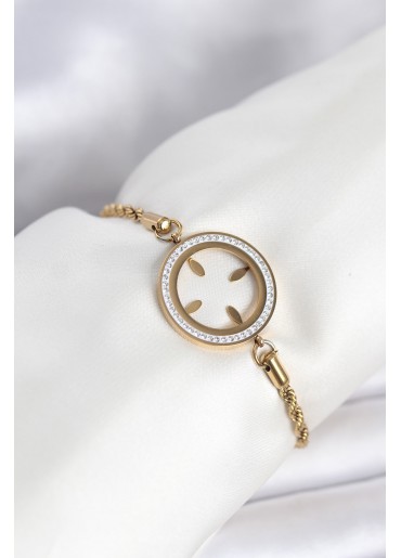 Erb 316L Çelik Burgu Zincir Model Çeyrek Takılabilir Bileklik