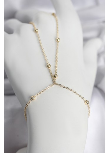 Erb 316L Çelik Gold Renk Top Zincirli Kadın Şahmeran