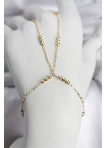 Erb 316L Çelik Top Zincirli Gold Renk Kadın Şahmeran