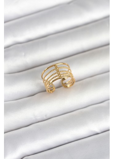 Erb 316L Çelik Gold Renk Vintage Model Kadın Yüzük