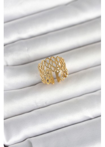 Erb 316L Çelik Sarmal Zincir Model Kadın Yüzük