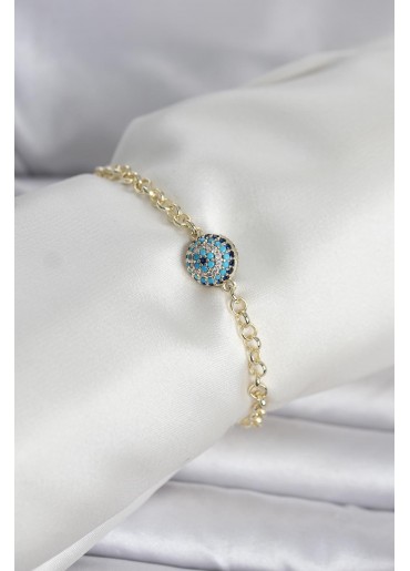 Erb Pirinç Gold Renk Nazar Model Kadın Bileklik