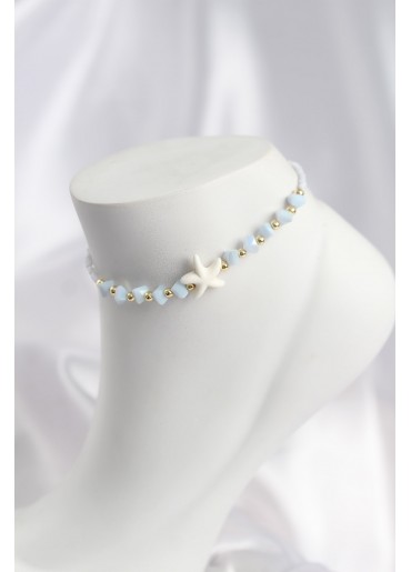 Erb Buz Mavisi Renk Deniz Yıldızı Motifli Halhal