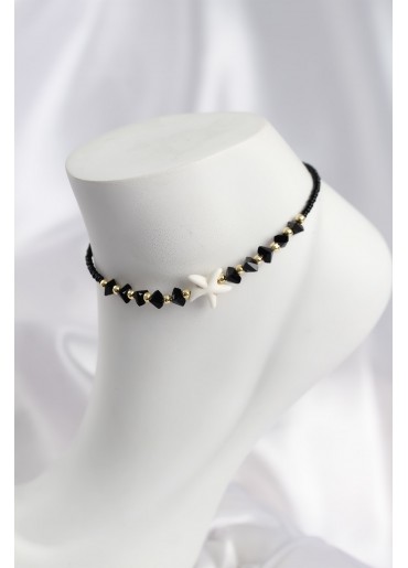 Erb Siyah Renk Deniz Yıldızı Motifli Halhal