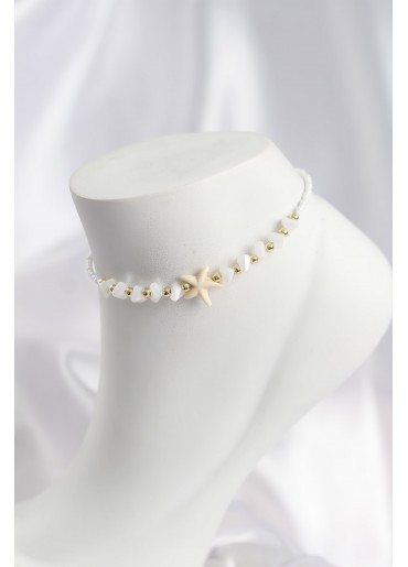 Erb Beyaz Renk Deniz Yıldızı Motifli Halhal