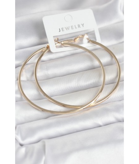 Erb Gold Renk Pirinç Köşeli Kenar Halka 72 Mm Kadın Küpe Erb Gold Renk Pirinç Köşeli Kenar Halka 72 Mm Kadın Küpe