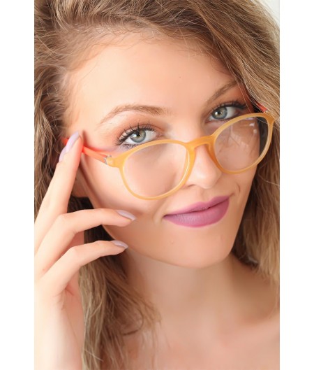 Erb Sarı Renk Oval Turuncu Renk Bayan Gözlük