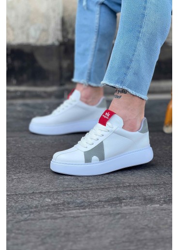 WG040 Beyaz Gri Erkek Casual Ayakkabı
