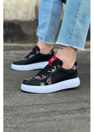 WG040 Siyah Kurukafa Erkek Casual Ayakkabı