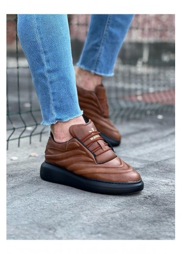 WG094 Taba Siyah Erkek Casual Ayakkabı
