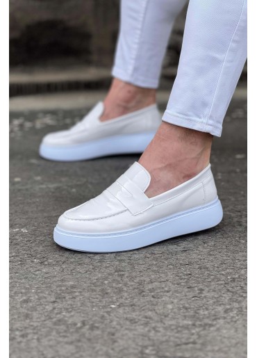 WG161 Beyaz Rugan Erkek Casual Ayakkabı