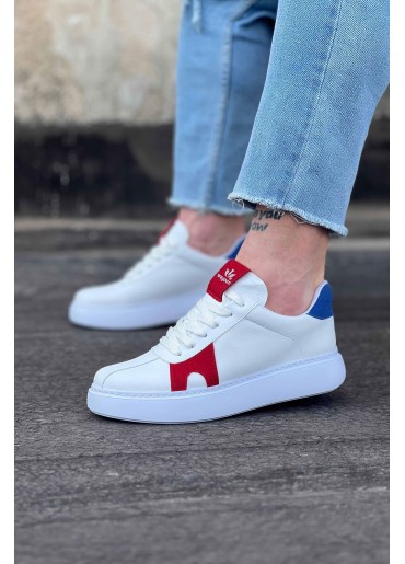 WG040 Beyaz Kırmızı Erkek Casual Ayakkabı