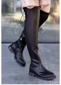 Iyan Siyah Cilt Çorap Çizme