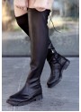 Iyan Siyah Cilt Çorap Çizme