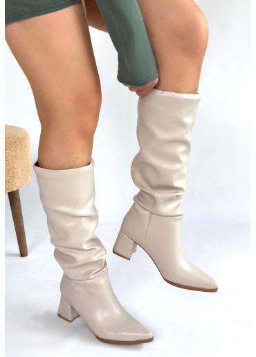 Pitay Ten Cilt Topuklu Çizme