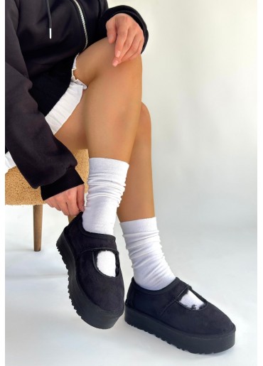 Carren Siyah Süet Bot