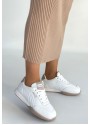 Tawen Beyaz Cilt Bağcıklı Spor Ayakkabı