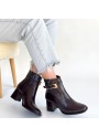 Rivav Acı Kahve Rugan Topuklu Bot