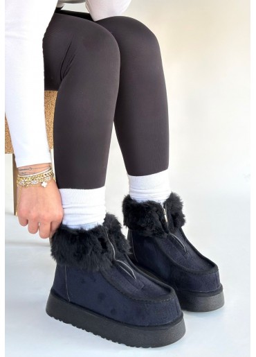 Zinya Siyah Süet Bot