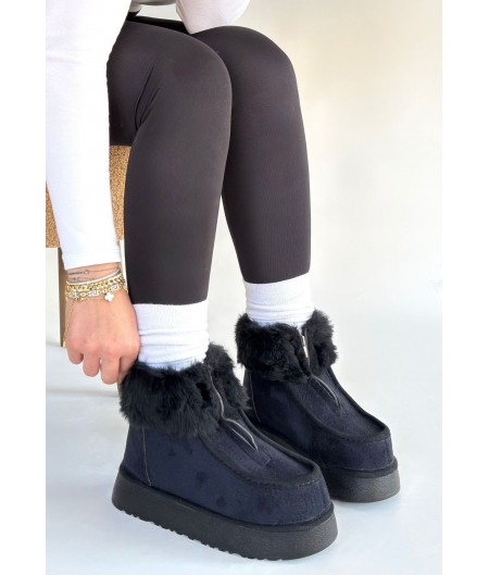 Zinya Siyah Süet Bot