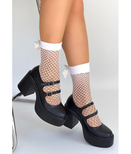 Jarlo Siyah Cilt Dolgu Topuk Ayakkabı Jarlo Siyah Cilt Dolgu Topuk Ayakkabı