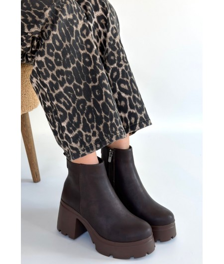 Belay Acı Kahve Nubuk Topuklu Bot Belay Acı Kahve Nubuk Topuklu Bot