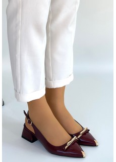 Ricy Bordo Rugan Topuklu Ayakkabı